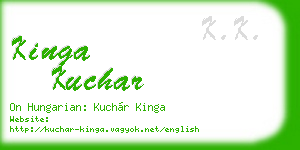 kinga kuchar business card