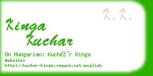 kinga kuchar business card